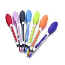 Load image into Gallery viewer, 1 st Keuken Accessoires NIEUWE Siliconen Keuken Koken Salade Serveren Rvs Handvat Gebruiksvoorwerp Keuken Gereedschap (Willekeurige Kleur). Q