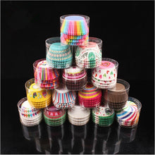 Load image into Gallery viewer, 100 STKS Muffins Papier Cupcake Wrappers Bakselkoppen Gevallen Muffin Dozen Cake Cup Decorating Gereedschap Keuken Cake Gereedschappen