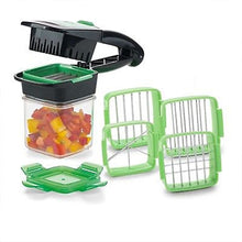 Load image into Gallery viewer, 5-in-1 Dicer Fruit Groente Cutter Set Nicer Quick Rvs Blade Chopper Snijmachine Shredder Multi Zesters keuken Gereedschap