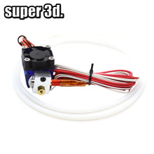 Load image into Gallery viewer, E3D V6 remote Bowden J-head 12 v 24 v 1.75mm/3.00mm T of zonder T warmte breken/keel met 1 m Teflon buis en koelventilator beugel