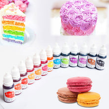 Load image into Gallery viewer, Eetbare Pigment 10 ml Macaron Crème Kleurstof Ingrediënten Cake Fondant Bakken Cake Eetbare Kleur Pigment Bakken &amp; Gebak Gereedschap