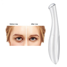 Load image into Gallery viewer, Elektrische Eye Massager Mini Ogen Rimpel Donkere Kringen Verwijderen Pen Anti Aging Massager Negatieve Ionen Trillingen Gezicht Lifting Tool