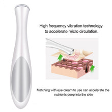 Load image into Gallery viewer, Elektrische Eye Massager Mini Ogen Rimpel Donkere Kringen Verwijderen Pen Anti Aging Massager Negatieve Ionen Trillingen Gezicht Lifting Tool