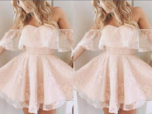 Load image into Gallery viewer, Fashion Vrouwen Lace Korte MIni Baljurk Jurk Prom Avond Party Bruidsmeisje Mooie Vrouwen Strapless Jurk