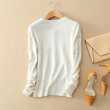 Load image into Gallery viewer, Kasjmier Vest Vrouwelijke 2018 Parel Trui Vrouwen 100% Kasjmier Bovenkleding Vrouwen Truien Lange Mouw Vest Invierno Mujer