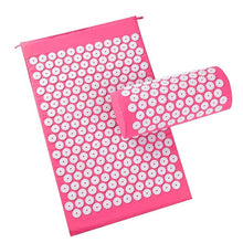 Load image into Gallery viewer, Massager (appro.67*42 cm) kussen Shakti Mat Acupressuur Verlichten Terug Body Pijn Spike Mat Acupunctuur Massage Yoga Mat met Kussen