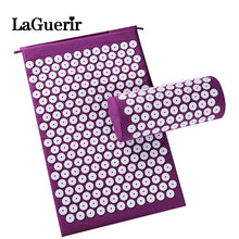 Load image into Gallery viewer, Massager (appro.67*42 cm) kussen Shakti Mat Acupressuur Verlichten Terug Body Pijn Spike Mat Acupunctuur Massage Yoga Mat met Kussen