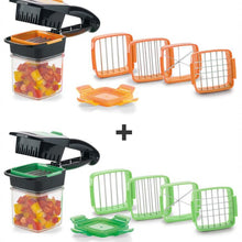 Load image into Gallery viewer, Nieuwe 4 Blades Nicer Quick Rvs Groente Dicer Chopper Multi-functionele Keuken Ui Groentensnijder Slicer 5 in 1