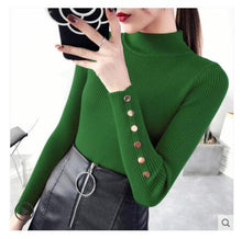 Load image into Gallery viewer, OHCLOTH Sweater female Half downneck female thickening 2018 new winter sweater slim all-match elastic knit Fashion slim sweaters