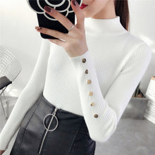 Load image into Gallery viewer, OHCLOTH Sweater female Half downneck female thickening 2018 new winter sweater slim all-match elastic knit Fashion slim sweaters