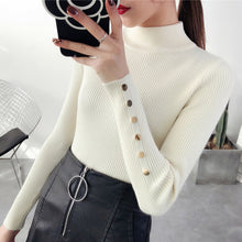Load image into Gallery viewer, OHCLOTH Sweater female Half downneck female thickening 2018 new winter sweater slim all-match elastic knit Fashion slim sweaters