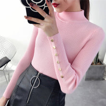 Load image into Gallery viewer, OHCLOTH Sweater female Half downneck female thickening 2018 new winter sweater slim all-match elastic knit Fashion slim sweaters