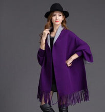Load image into Gallery viewer, Plus size Gratis verzending 2018 herfst en winter mode nieuwe vrouwen geruite streep dubbelzijdige wol omzoomde sjaal lange vest