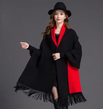 Load image into Gallery viewer, Plus size Gratis verzending 2018 herfst en winter mode nieuwe vrouwen geruite streep dubbelzijdige wol omzoomde sjaal lange vest