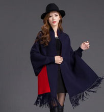 Load image into Gallery viewer, Plus size Gratis verzending 2018 herfst en winter mode nieuwe vrouwen geruite streep dubbelzijdige wol omzoomde sjaal lange vest