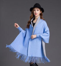 Load image into Gallery viewer, Plus size Gratis verzending 2018 herfst en winter mode nieuwe vrouwen geruite streep dubbelzijdige wol omzoomde sjaal lange vest