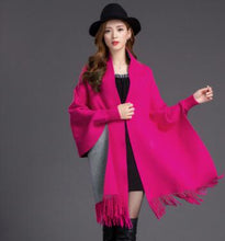 Load image into Gallery viewer, Plus size Gratis verzending 2018 herfst en winter mode nieuwe vrouwen geruite streep dubbelzijdige wol omzoomde sjaal lange vest