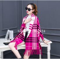 Load image into Gallery viewer, Plus size Gratis verzending 2018 herfst en winter mode nieuwe vrouwen geruite streep dubbelzijdige wol omzoomde sjaal lange vest
