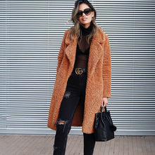 Load image into Gallery viewer, SHIBEVER Fleece Lange Vest Trui Vrouwen Warme Herfst Winter Jas Veste Femme Vest Vrouwelijke Bovenkleding Casual Jassen BDR73