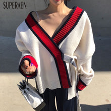 Load image into Gallery viewer, SuperAen Herfst en Winter Nieuwe 2018 Vrouwen Trui Jassen Wilde Casual Mode Dames Trui Koreaanse Stijl Vest Knit Jassen