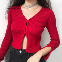 Load image into Gallery viewer, Vrouwen V-hals Breien Geribbelde Vest Met Overdekte Button