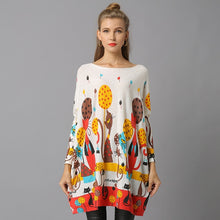 Load image into Gallery viewer, XIKOI Woman Sweater Pullovers Plus Size Pullovers O-Neck Knitted Casual Regular Cat Print Pull Femme Winter Female Jumper 2018