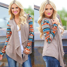 Load image into Gallery viewer, Cardigans Women Aztec Printed Long Sleeve Loose Sweater Tops Autumn Knitted Jacket Coat Female Sweaters Outwear Plus Size 5XL