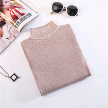 Load image into Gallery viewer, Marwin 2018 New-coming Autumn Turtleneck Pullovers Sweaters Primer shirt long sleeve Short Korean Slim-fit tight sweater