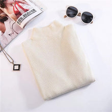 Load image into Gallery viewer, Marwin 2018 New-coming Autumn Turtleneck Pullovers Sweaters Primer shirt long sleeve Short Korean Slim-fit tight sweater