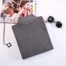 Load image into Gallery viewer, Marwin 2018 New-coming Autumn Turtleneck Pullovers Sweaters Primer shirt long sleeve Short Korean Slim-fit tight sweater