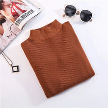 Load image into Gallery viewer, Marwin 2018 New-coming Autumn Turtleneck Pullovers Sweaters Primer shirt long sleeve Short Korean Slim-fit tight sweater
