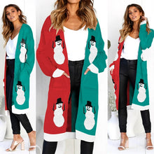 Load image into Gallery viewer, Women leopard knitted long cardigan long sleeve sweater overcoat for female women 2018 autumn new outwear coats women autumn
