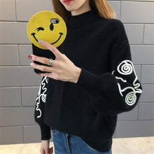 Load image into Gallery viewer, Neploe Sweater Women Korean Pull Femme Hiver Jumper Crochet Puff Sleeve Pullover Sueter Mujer Turtleneck Knitted Sweaters 36816