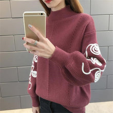 Load image into Gallery viewer, Neploe Sweater Women Korean Pull Femme Hiver Jumper Crochet Puff Sleeve Pullover Sueter Mujer Turtleneck Knitted Sweaters 36816