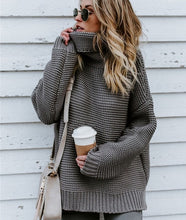 Load image into Gallery viewer, Fall Winter Coarse Pullover Women's Sweater Turtleneck Sweater Jumper Knitted Sweater Women Warm Sweater Thick Jumper Plus Size