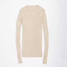 Load image into Gallery viewer, Women Sweater Pullover Basic Rib Knitted Cotton Tops Solid Crew Neck Essential Jumper Long Sleeve Sweaters With Thumb Hole