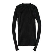 Load image into Gallery viewer, Women Sweater Pullover Basic Rib Knitted Cotton Tops Solid Crew Neck Essential Jumper Long Sleeve Sweaters With Thumb Hole