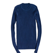 Load image into Gallery viewer, Women Sweater Pullover Basic Rib Knitted Cotton Tops Solid Crew Neck Essential Jumper Long Sleeve Sweaters With Thumb Hole