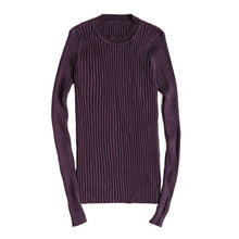 Load image into Gallery viewer, Women Sweater Pullover Basic Rib Knitted Cotton Tops Solid Crew Neck Essential Jumper Long Sleeve Sweaters With Thumb Hole