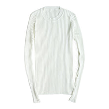 Load image into Gallery viewer, Women Sweater Pullover Basic Rib Knitted Cotton Tops Solid Crew Neck Essential Jumper Long Sleeve Sweaters With Thumb Hole