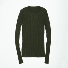 Load image into Gallery viewer, Women Sweater Pullover Basic Rib Knitted Cotton Tops Solid Crew Neck Essential Jumper Long Sleeve Sweaters With Thumb Hole