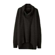 Load image into Gallery viewer, Autumn Winter Hot Women Sweater Long Sleeve Loose Irregular Hem Turtleneck Sweaters Solid New Jumper Pullover Tops