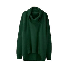Load image into Gallery viewer, Autumn Winter Hot Women Sweater Long Sleeve Loose Irregular Hem Turtleneck Sweaters Solid New Jumper Pullover Tops
