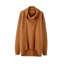 Load image into Gallery viewer, Autumn Winter Hot Women Sweater Long Sleeve Loose Irregular Hem Turtleneck Sweaters Solid New Jumper Pullover Tops
