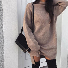 Load image into Gallery viewer, Autumn Winter Turtleneck Sweater Women Pullover Warm Sweater Female Pure Color Basic Long Sweater Elegant Knit Outwear 6Q2125