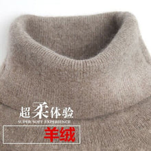 Load image into Gallery viewer, Winter Warm Turtleneck Basic Sweater for Women Cashmere Pullovers Solid Color Red Slim Lady's Sweater Female Black Bottom Jumper