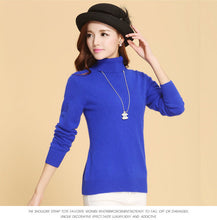 Load image into Gallery viewer, Winter Warm Turtleneck Basic Sweater for Women Cashmere Pullovers Solid Color Red Slim Lady's Sweater Female Black Bottom Jumper