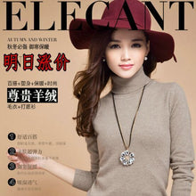 Load image into Gallery viewer, Winter Warm Turtleneck Basic Sweater for Women Cashmere Pullovers Solid Color Red Slim Lady's Sweater Female Black Bottom Jumper